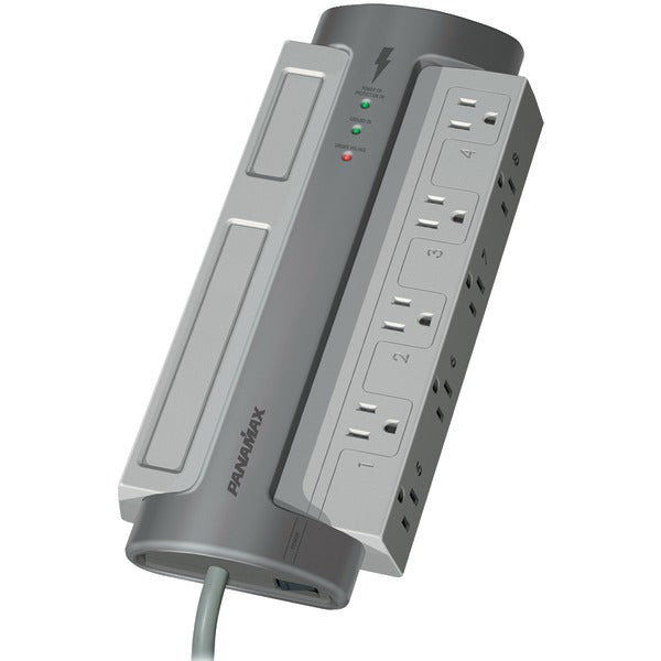 Panamax M8-ex 8-ac Outlet 1,650-max Premium Series Max Power Conditioning Surge Protector Power Strip, 8-ft. Cord With Angled Plug, M8-ex