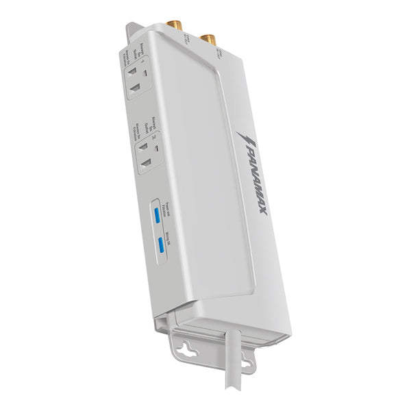 Panamax Mfp300 Max Flat Panel 300 Surge Protector, 2 Outlets, 6-ft. Power Cord, White