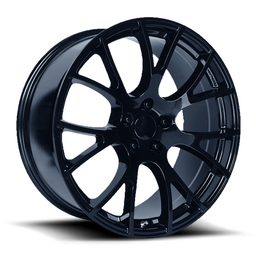 Performance Replicas PR161 Gloss Black 20-Inch Wheel, 5x115 Bolt Pattern, 18mm Offset
