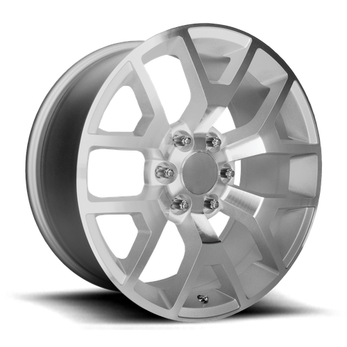 Performance Replicas PR169S 22-Inch Silver Wheel with Machined Spokes, 6x5.5 Bolt Pattern
