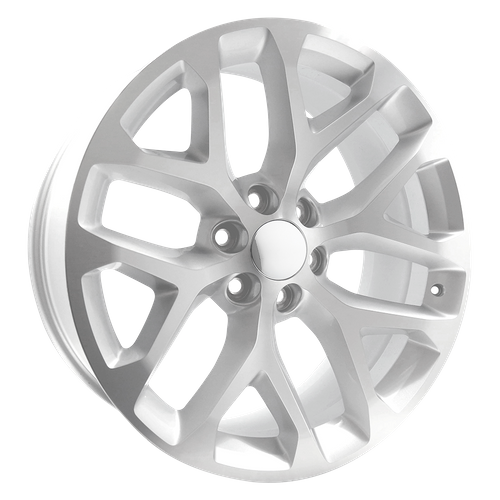 Performance Replicas PR177 20-Inch Silver Machined Wheel, 6x5.5-Inch Bolt Pattern, +24 Offset