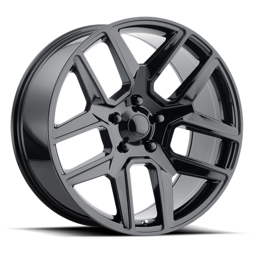 Performance Replicas PR192 Gloss Black 22-Inch Wheel, 6x5.5 Bolt Pattern, 25mm Offset