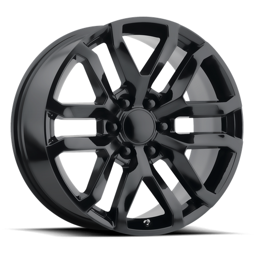 Performance Replicas PR196 22-Inch Satin Black Wheel, 6x5.5 Bolt Pattern, 24mm Offset