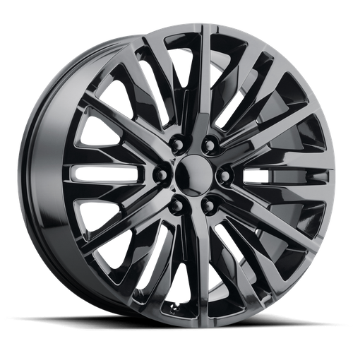 Performance Replicas PR198 Gloss Black 20-Inch Wheel, 6x5.5 Bolt Pattern, 24mm Offset