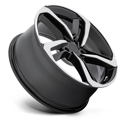 Performance Replicas PR216 20-Inch Gloss Black Machined Wheel, 5x4.5 Bolt Pattern, +45 Offset
