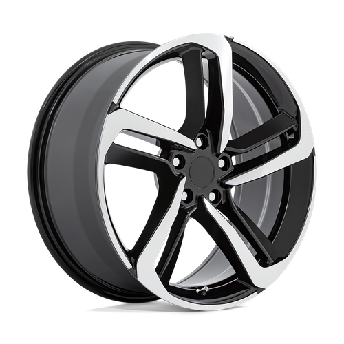 Performance Replicas PR216 20-Inch Gloss Black Machined Wheel, 5x4.5 Bolt Pattern, +45 Offset