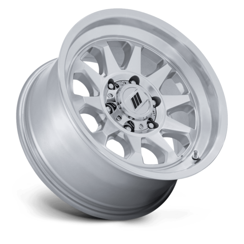 Pro Comp Alloys PA203 Beacon 17x8.5 Wheel, 6x5.5 Bolt Pattern, +0 Offset, Gloss Silver Machined Finish