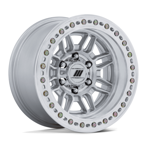 Pro Comp Alloys PA208 Equalizer BL 17x9 5x127 -12mm Gloss Silver with Machined Face Wheel