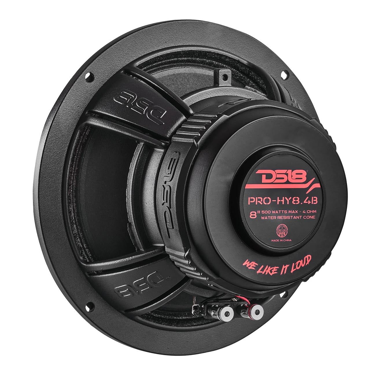 DS18 PRO 8-inch Hybrid Midrange Loudspeaker with Built-in Driver - 4 Ohm