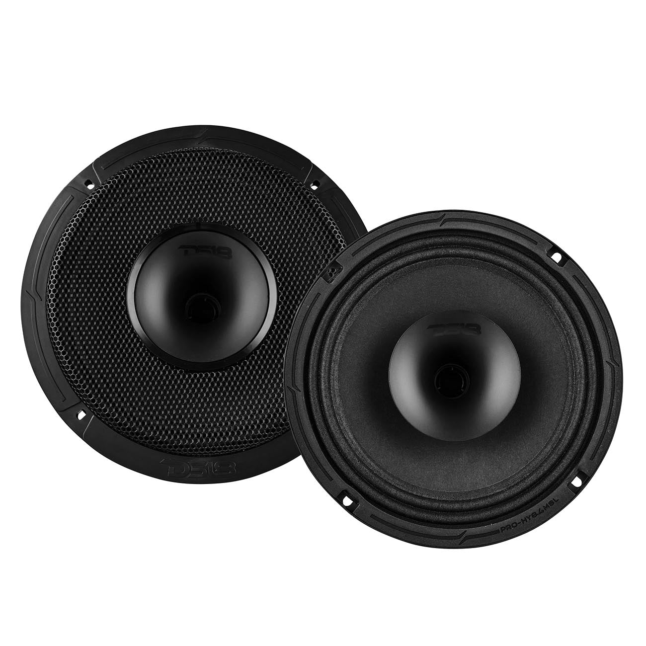DS18 PROHY84MSL 8-Inch Shallow Hybrid Midrange Loudspeaker, 200W RMS / 400W Max, 4 Ohm