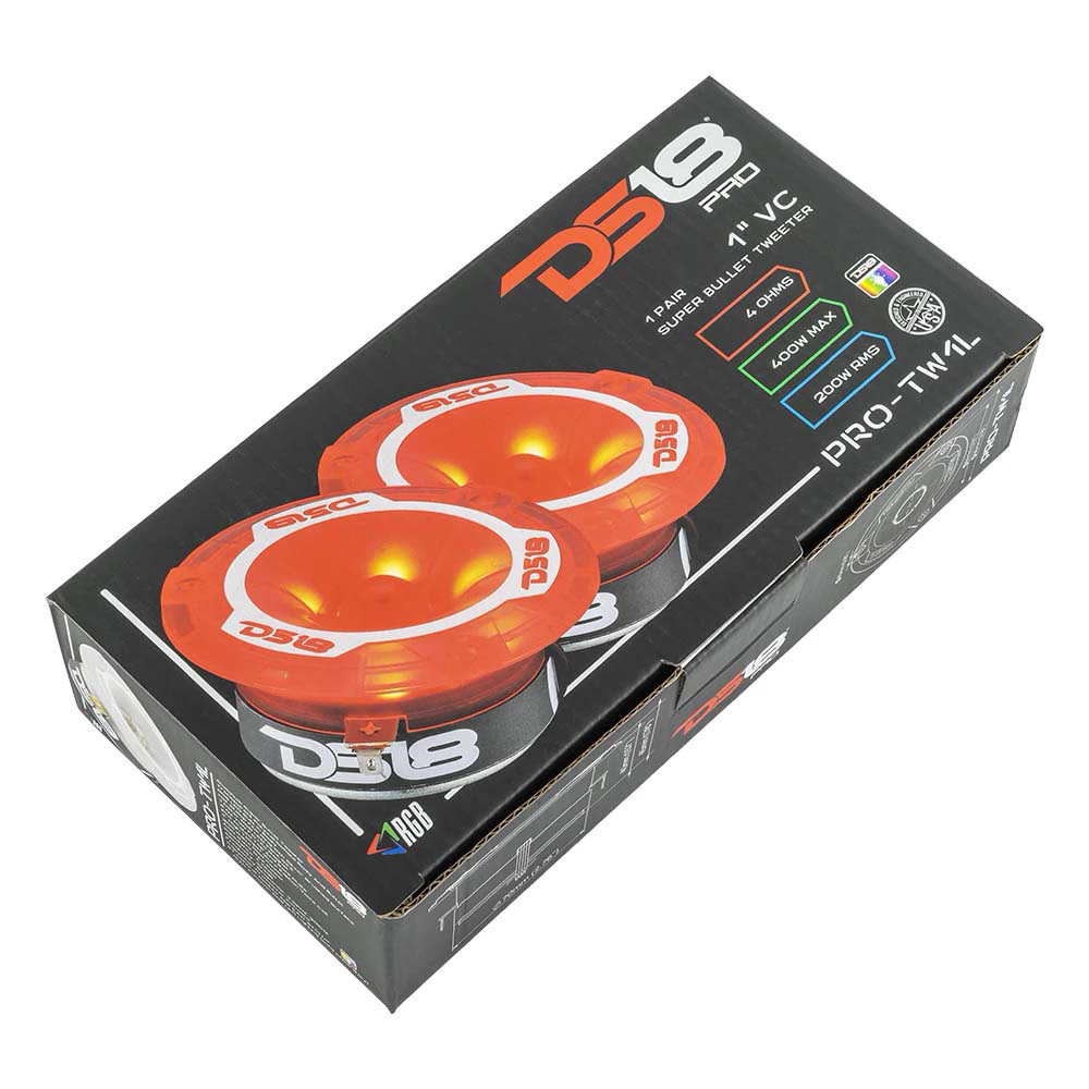DS18 PRO 1" RGB Super Bullet Tweeter - 300 Watts