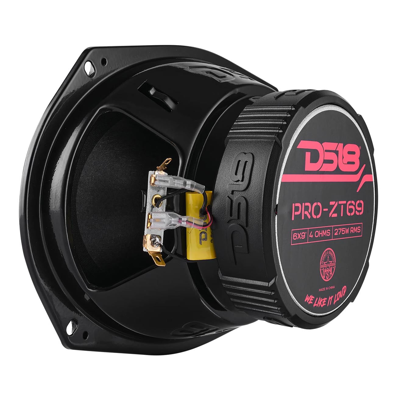DS18 PROZT69 6x9 Inch 2-Way Midrange Speaker with 275W RMS Power Handling
