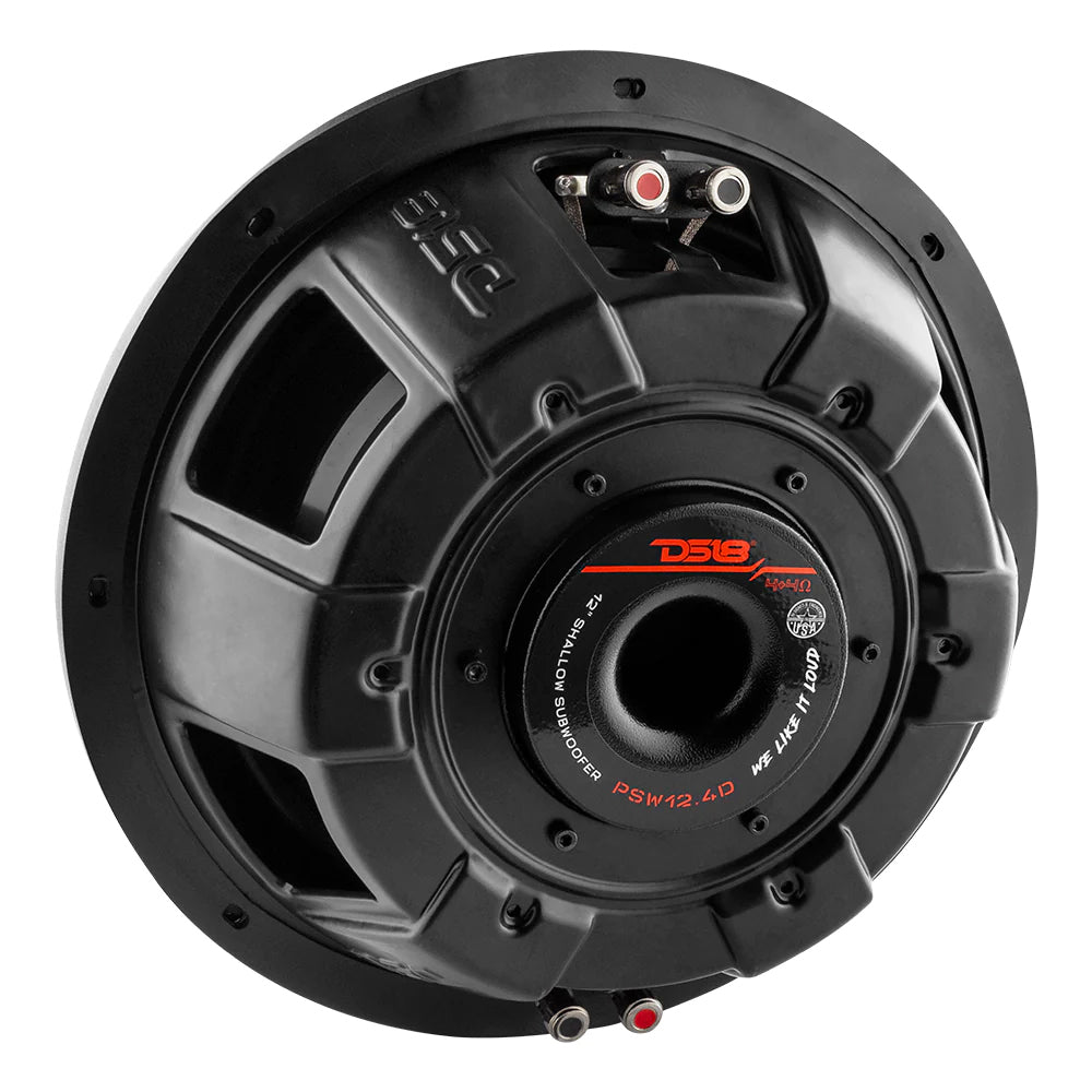 DS18 PS124D Shallow Water Resistant 12-Inch Subwoofer – 1200 Watts DVC 4 Ohm