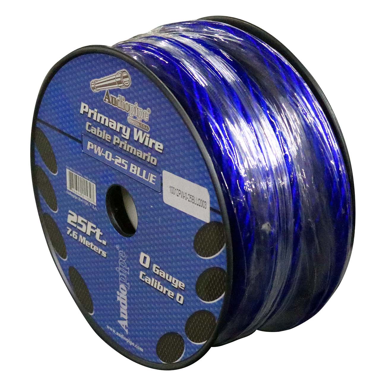 Nippon Audiopipe Power Cable 0-Gauge 25 Foot Spool - Blue