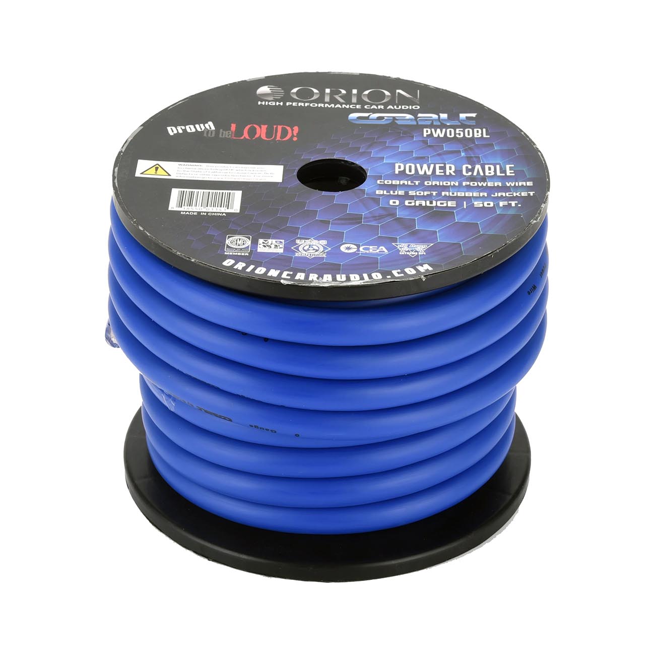 Orion Cobalt 0 Gauge CCA Wire with Blue Jacket - 50ft Roll - View 3