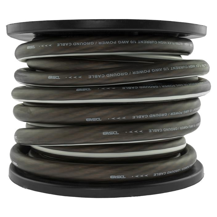 DS18 Ultra Flex CCA Power Wire 1/0 Gauge, 50 Feet - Black