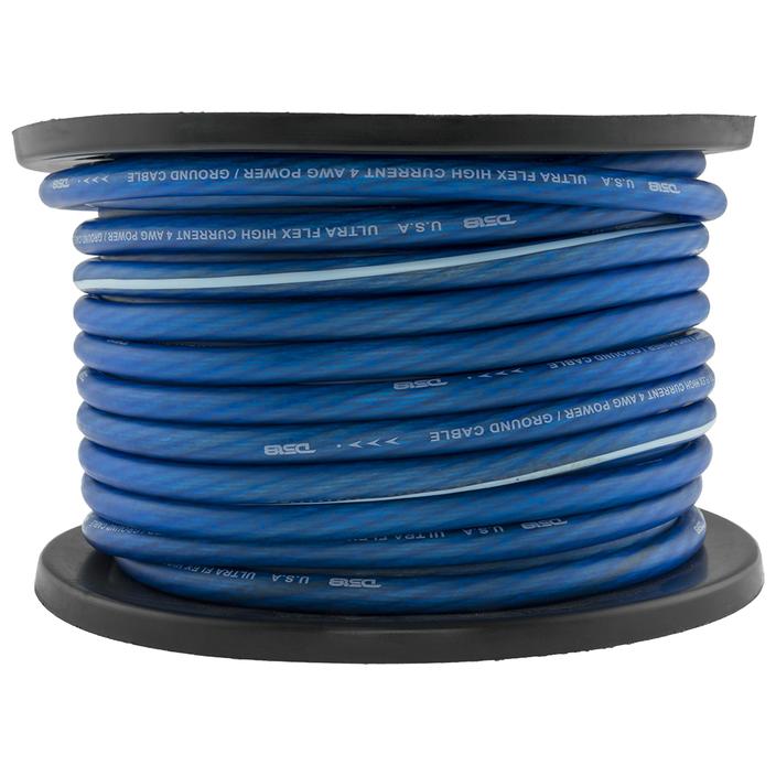 DS18 Ultra Flex CCA Power Wire 4 Gauge 100 Foot - Blue
