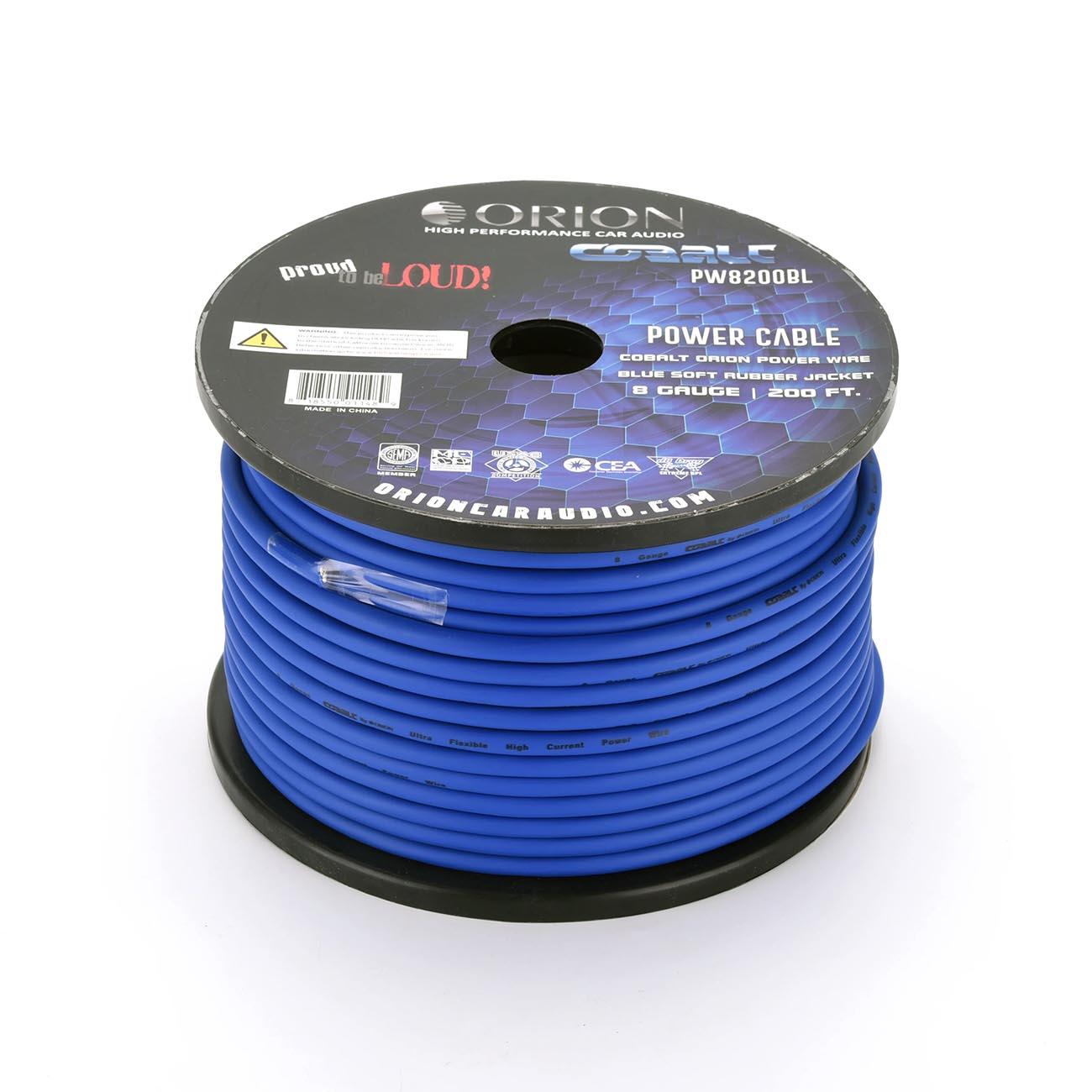 Orion Cobalt 8 Gauge 100% CCA Wire with Blue Jacket – 200ft Roll - View 3