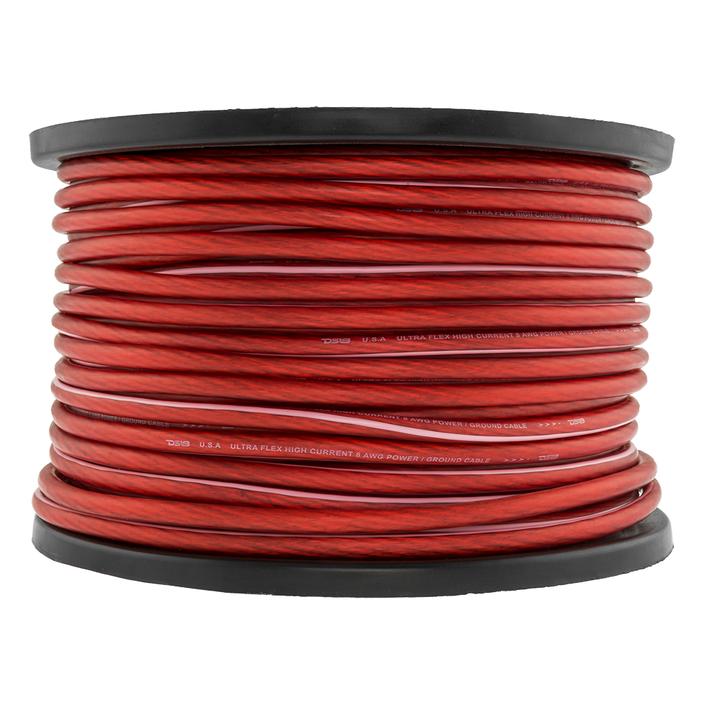 DS18 Ultra Flex CCA Power Wire 8 Gauge, 250 Feet - Red