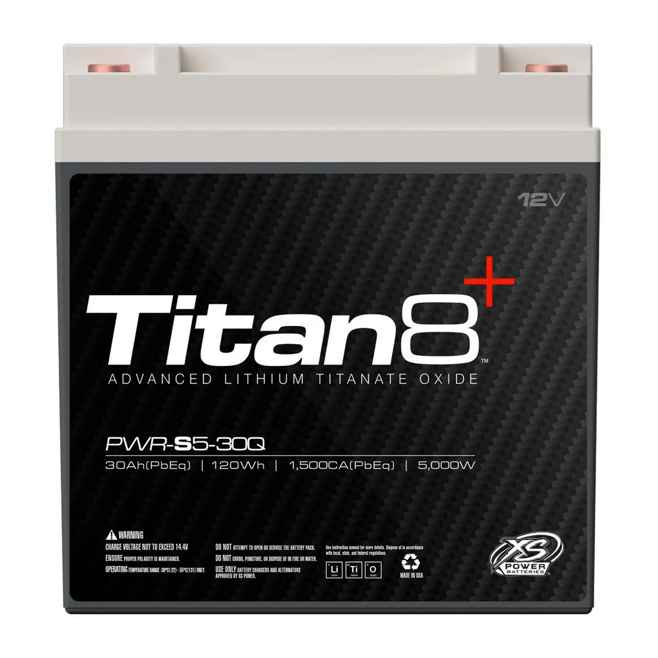 XS Power Titan-8 Lithium Battery - 5000 Watts / 30Ah, Model PWRS530Q