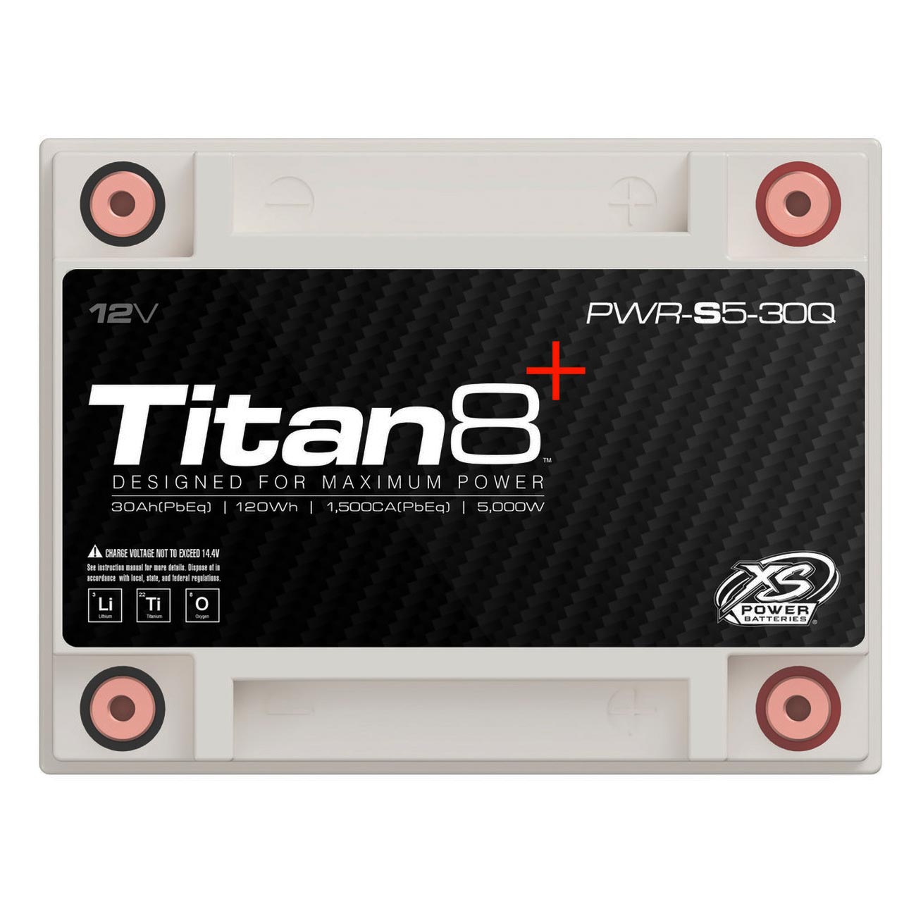 XS Power Titan-8 Lithium Battery - 5000 Watts / 30Ah, Model PWRS530Q