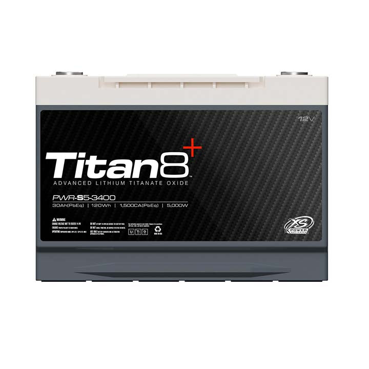 XS Power Titan 8 Lithium Battery - 30Ah, 1500 Cold Cranking Amps, 5000W Power Output