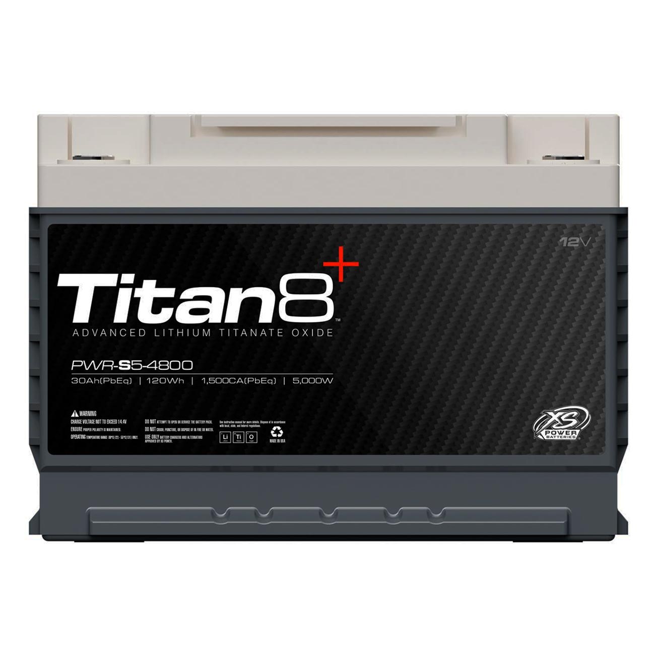 XS Power Titan 8 Lithium Battery - 5000 Watts / 30Ah (Model PWRS54800)