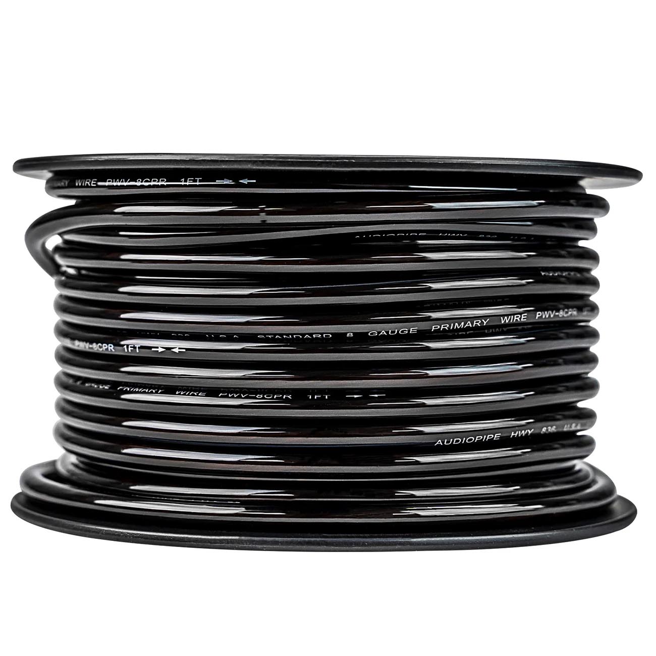 Audiopipe PWV8CPR100B 8 Gauge 100 Foot Copper Speaker Wire Roll - Black