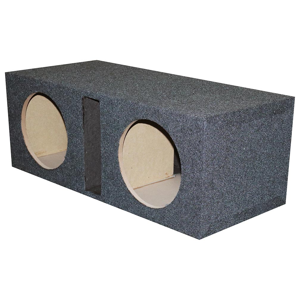 QPower Dual 12-Inch Slot-Ported Empty Woofer Enclosure QBASS12 - View 1