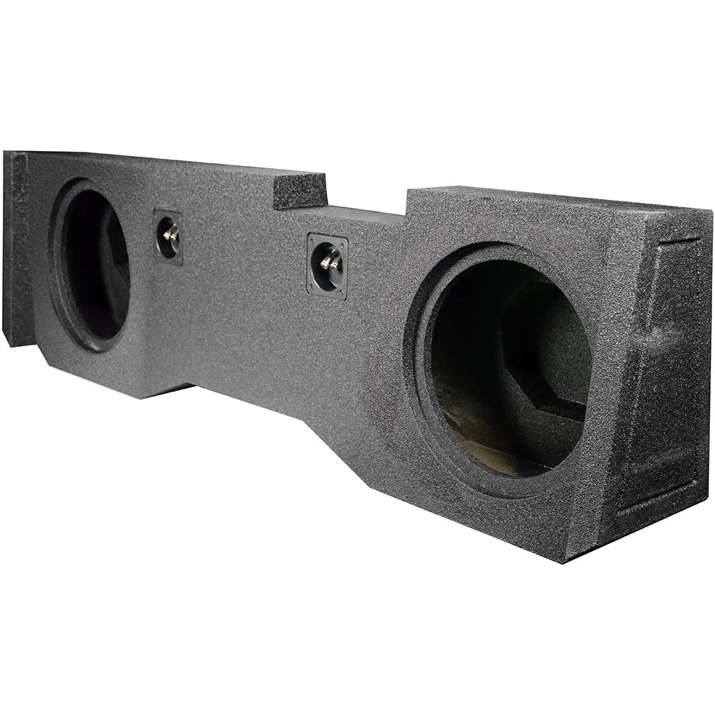 QPower QBOMB Dual 10-Inch Empty Woofer Box for Chevy/GMC Crew Cab (2014-2018)