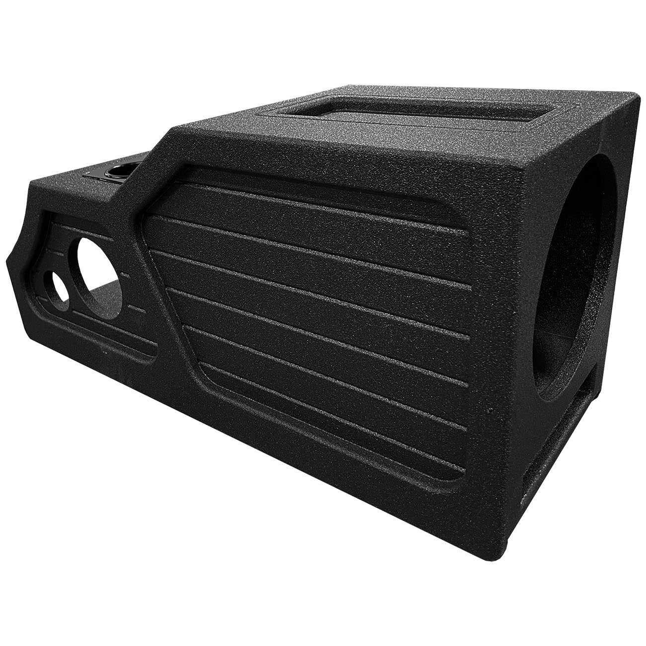 QPower QBOMB 14-18 GMC/Chevy Crew Cab Center Console Single 12-Inch Vented Woofe - View 1