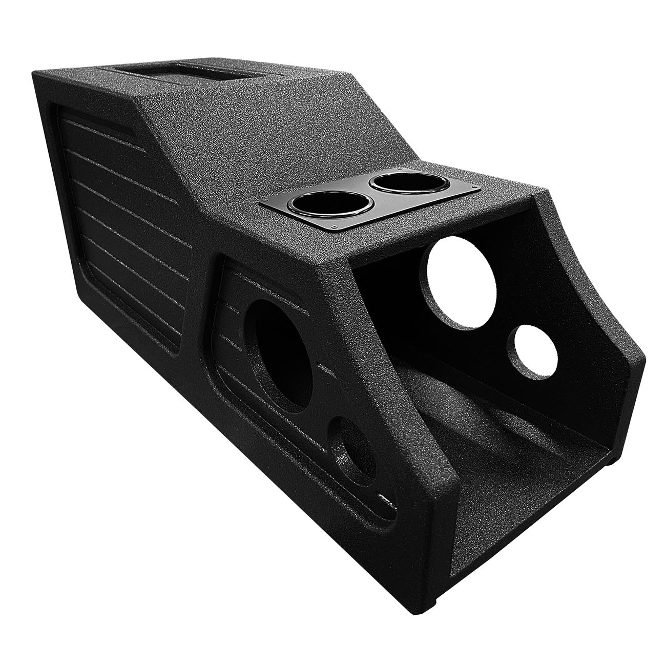 QPower QBOMB 14-18 GMC/Chevy Crew Cab Center Console Single 12-Inch Vented Woofe - View 3