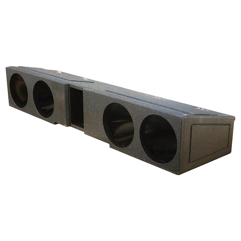 QPower QBOMB Chevy/GMC Crew Cab 2007-2024 Quad 8-Inch Ported Woofer Box - View 1