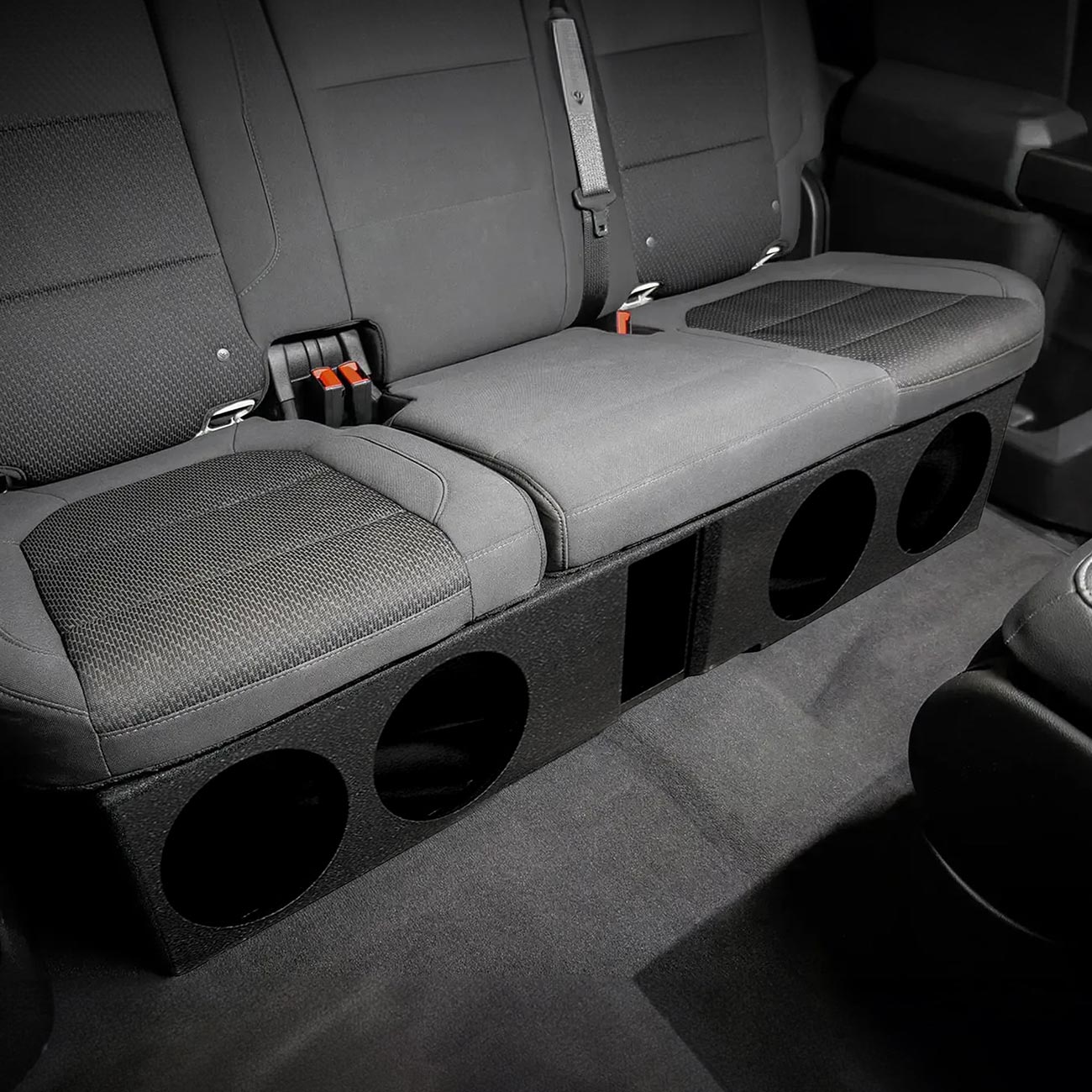 QPower QBOMB Chevy/GMC Crew Cab 2007-2024 Quad 8-Inch Ported Woofer Box - View 5