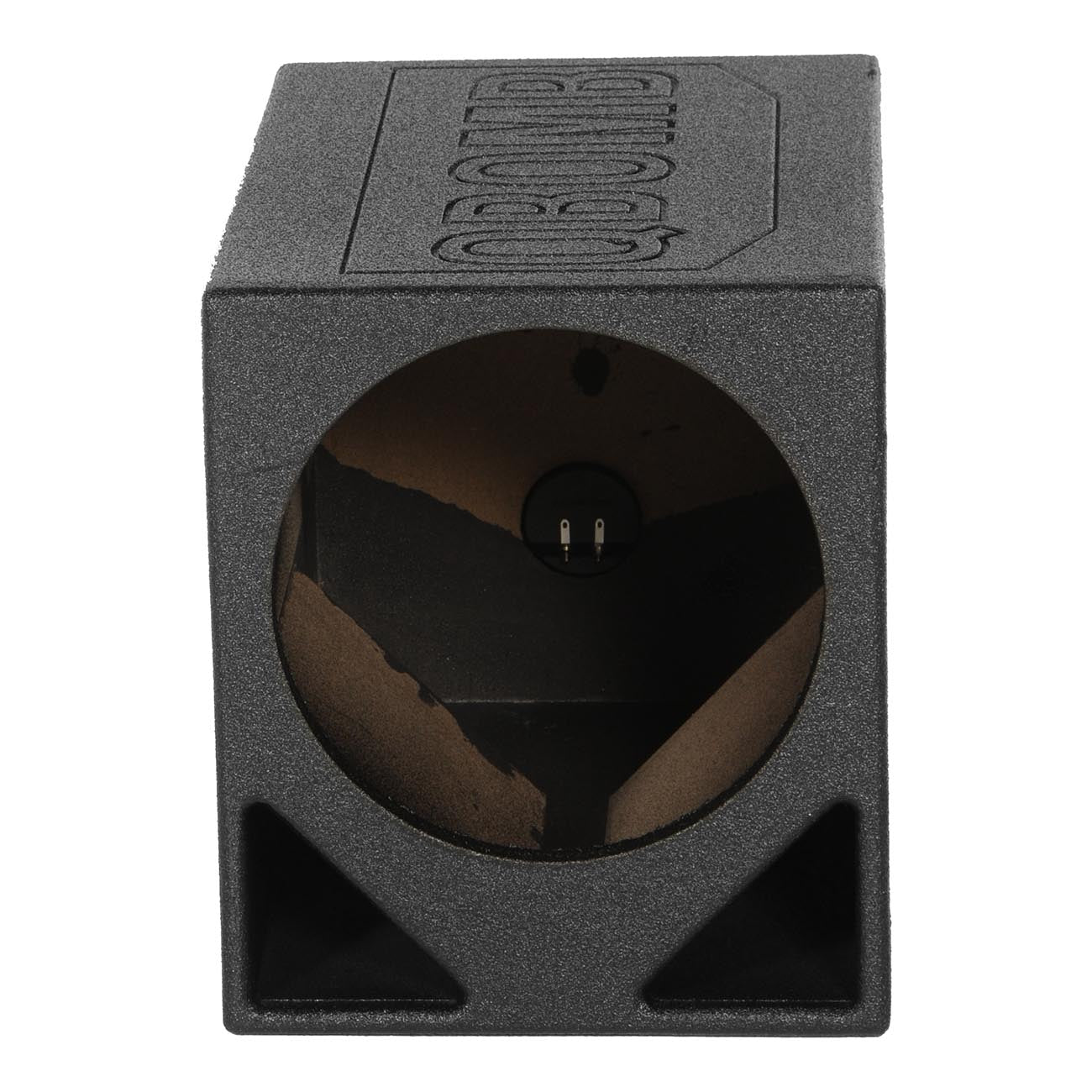 Qpower Single 12-Inch Triangle Ported Subwoofer Enclosure with Bed Liner - View 2