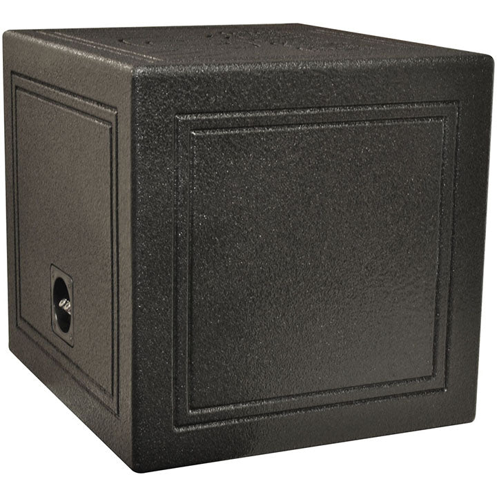 Qpower Single 15-Inch Sealed Woofer Enclosure with Bed Liner Spray - Model QBOMB15SSINGLE