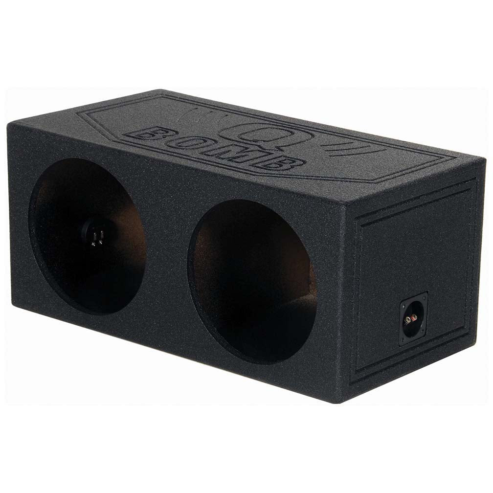 Qpower Dual 15-inch Sealed Woofer Enclosure with Bed Liner Spray - View 1