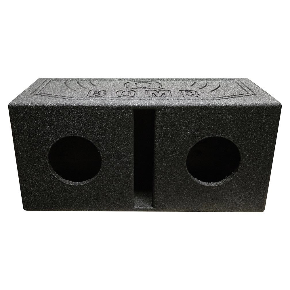 Qpower Dual 6.5-Inch Vented Enclosure with Spray Liner - Model QBOMB65V