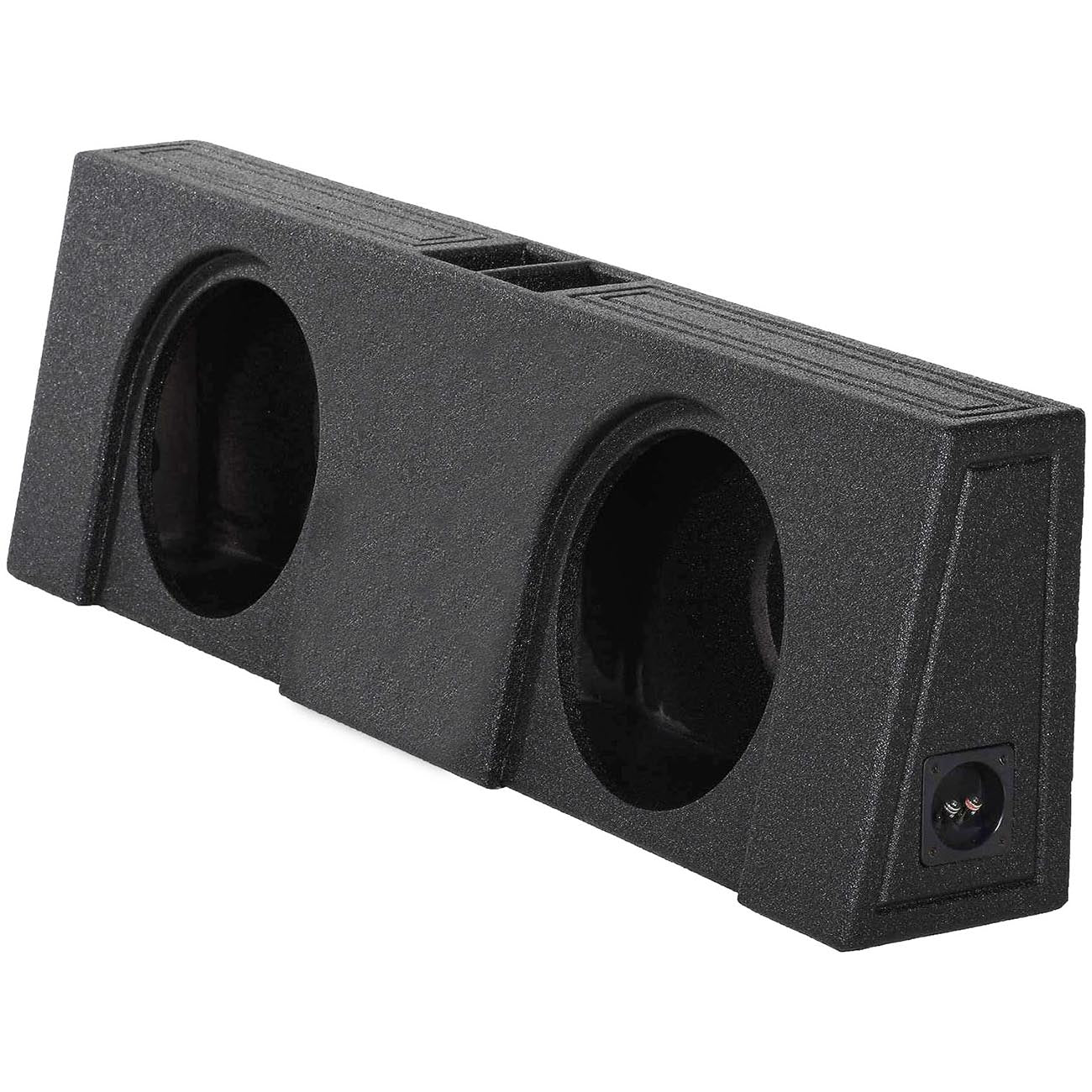 Qpower QBOMB Dual 10-Inch Vented Enclosed Subwoofer Box for Behind Seat Mount - View 1