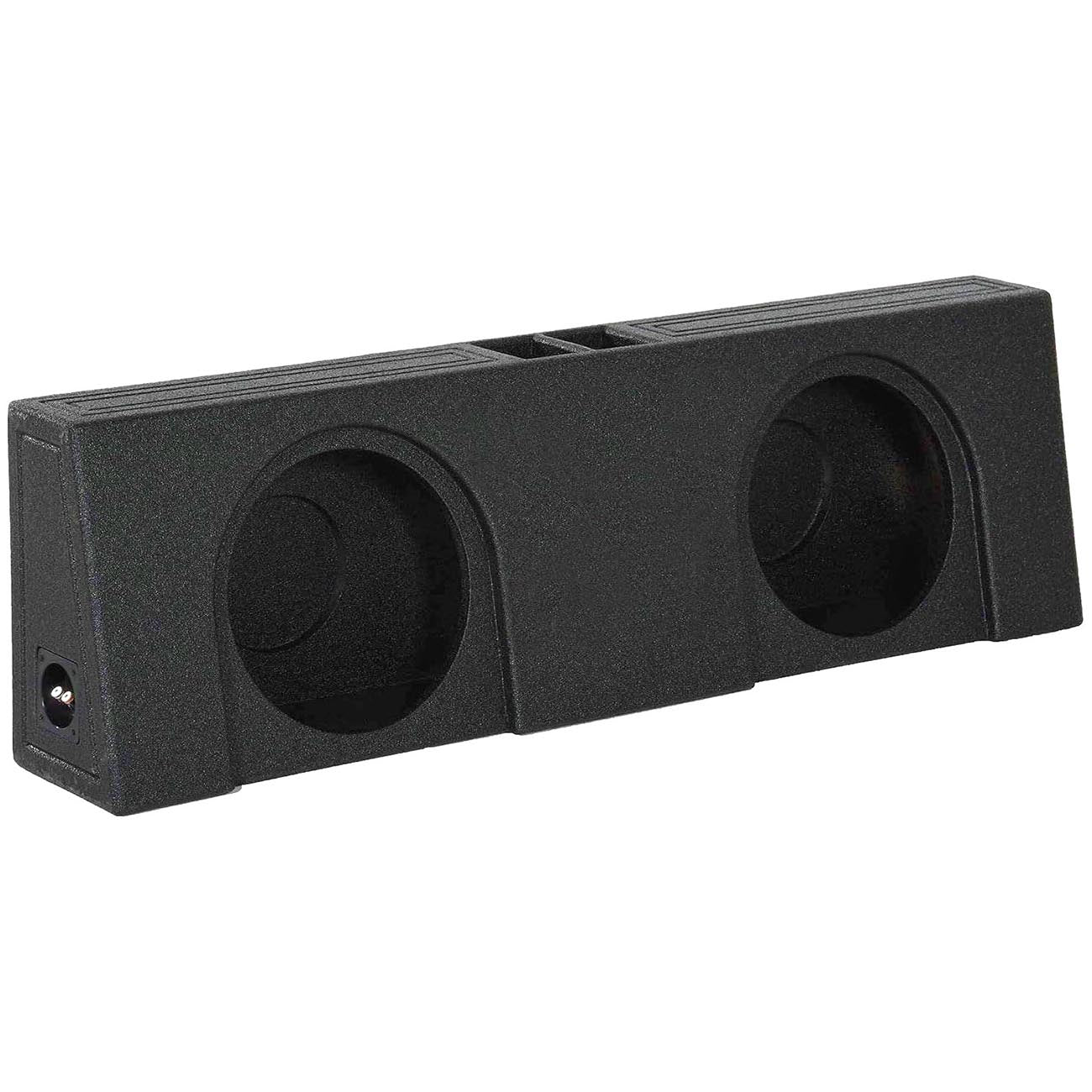 Qpower QBOMB Dual 10-Inch Vented Enclosed Subwoofer Box for Behind Seat Mount - View 2