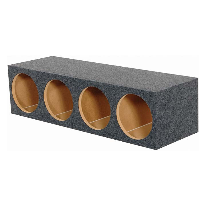 QPower QHD124HOLE Quad 12-Inch Sealed Heavy Duty Empty Woofer Enclosure - View 1