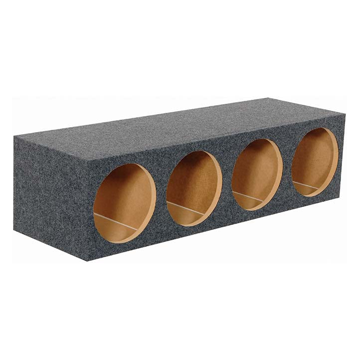 QPower QHD124HOLE Quad 12-Inch Sealed Heavy Duty Empty Woofer Enclosure - View 2