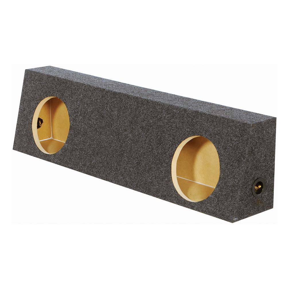 Qpower 2-Hole 10-Inch Sealed Behind Seat Truck Speaker Enclosure - Heavy Duty 1- - View 1