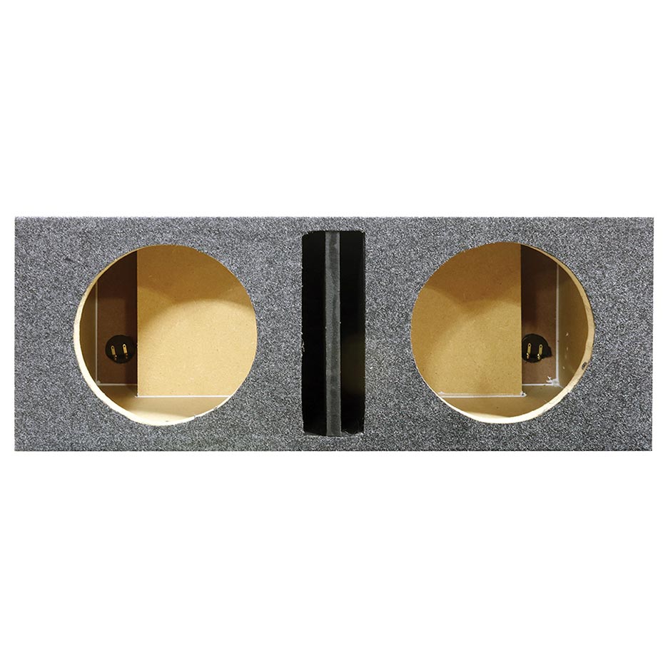 Qpower Dual 10-Inch Ported Heavy Duty Enclosure with Divider