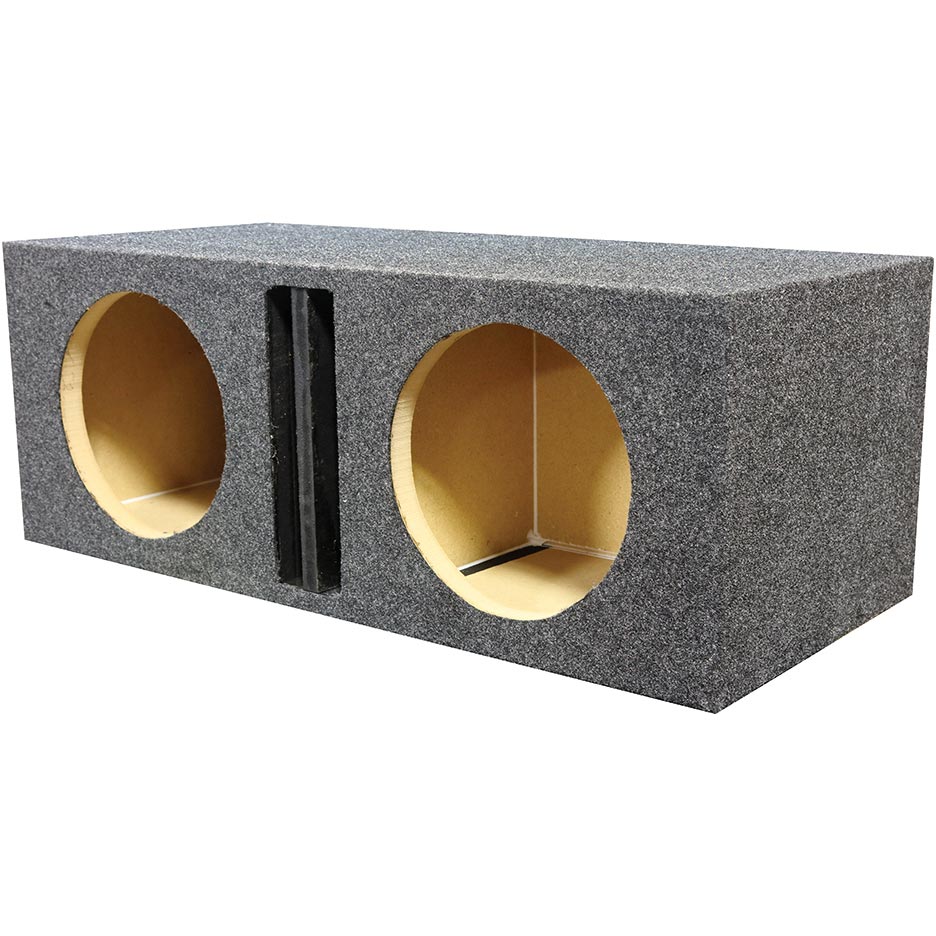 Qpower Dual 12-Inch Ported Heavy Duty Enclosure with Divider - View 1