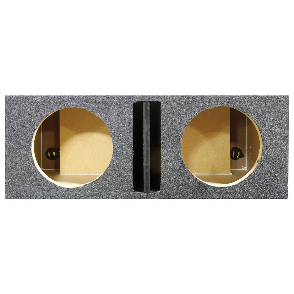 Qpower Dual 12-Inch Ported Heavy Duty Enclosure with Divider - View 2