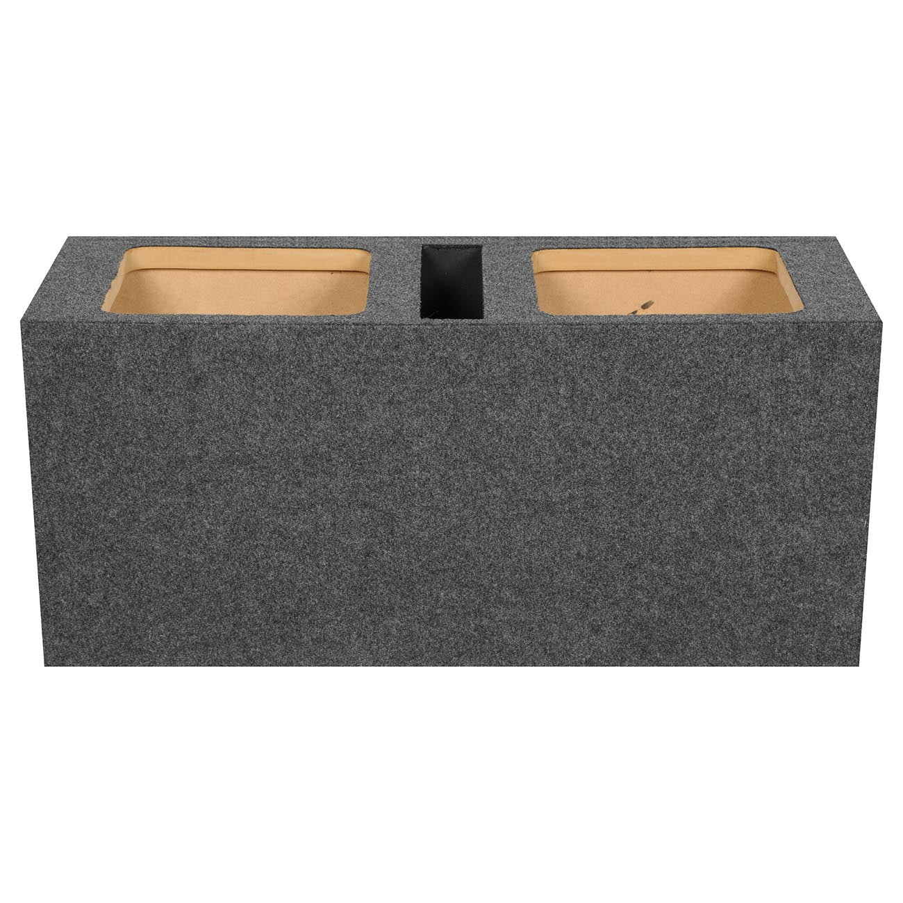 Qpower QHD212VSQ Dual 12-Inch Vented MDF Bass Box with Square Design