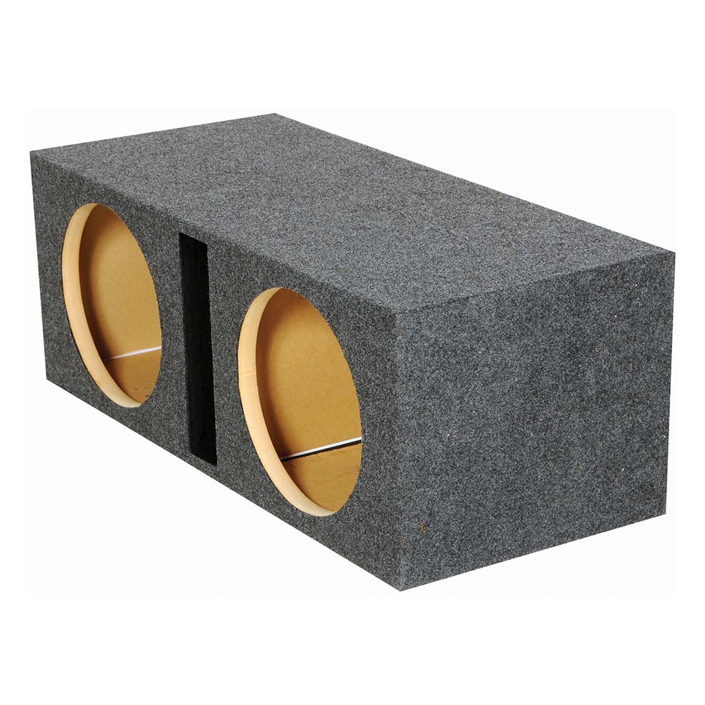 Qpower Dual 12-Inch Vented Hole Enclosure with 1-Inch MDF - View 1