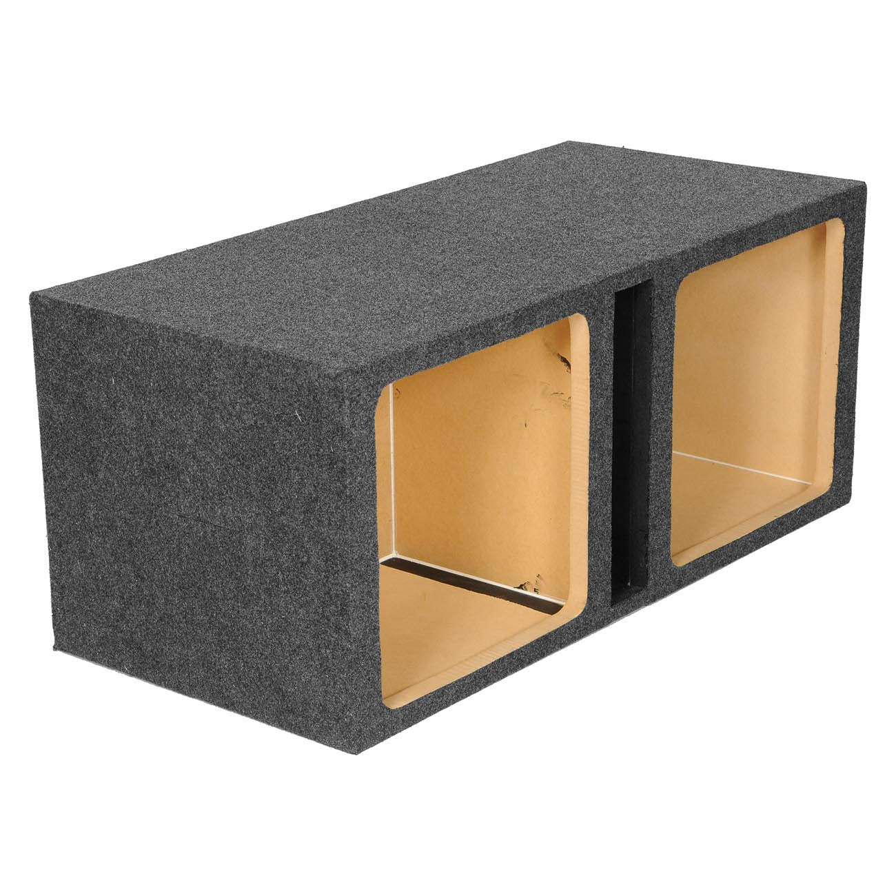 Qpower QHD215VSQ Dual 15-Inch Square Vented MDF Woofer Box