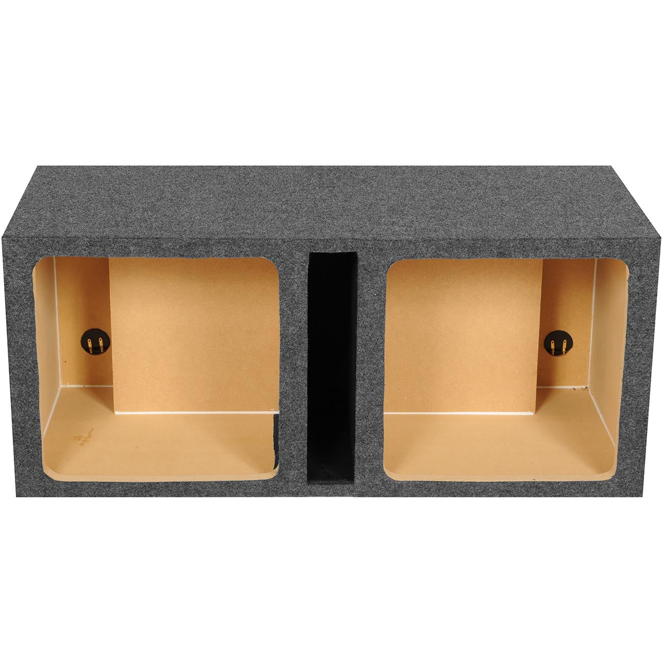 Qpower QHD215VSQ Dual 15-Inch Square Vented MDF Woofer Box